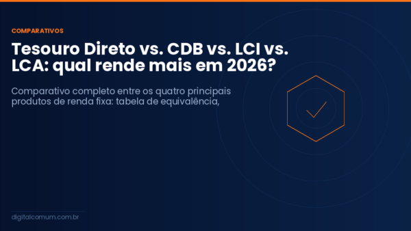 Tesouro Direto vs. CDB vs. LCI vs. LCA: qual rende mais em 2026?