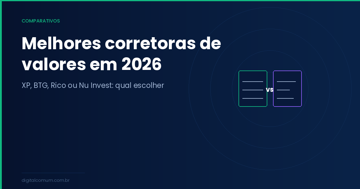 Melhor corretora de investimentos em 2026: qual escolher para o seu perfil